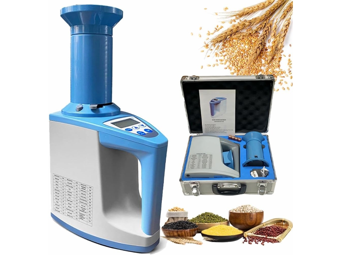 Analisador Portátil De Umidade Grãos, Mini Testador Com Medição Peso E Temperatura Para Café, Cereais