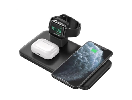 Base De Carregamento Sem Fios 3 Em 1 Compatível Com Produtos Apple Seneo Pa202A (Preto)
