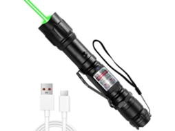 Apontador Laser ZRUXE Recarregável Verde Alta Potência Longo Alcance com Tampa Estrela Ideal para Astronomia e Construção Preto