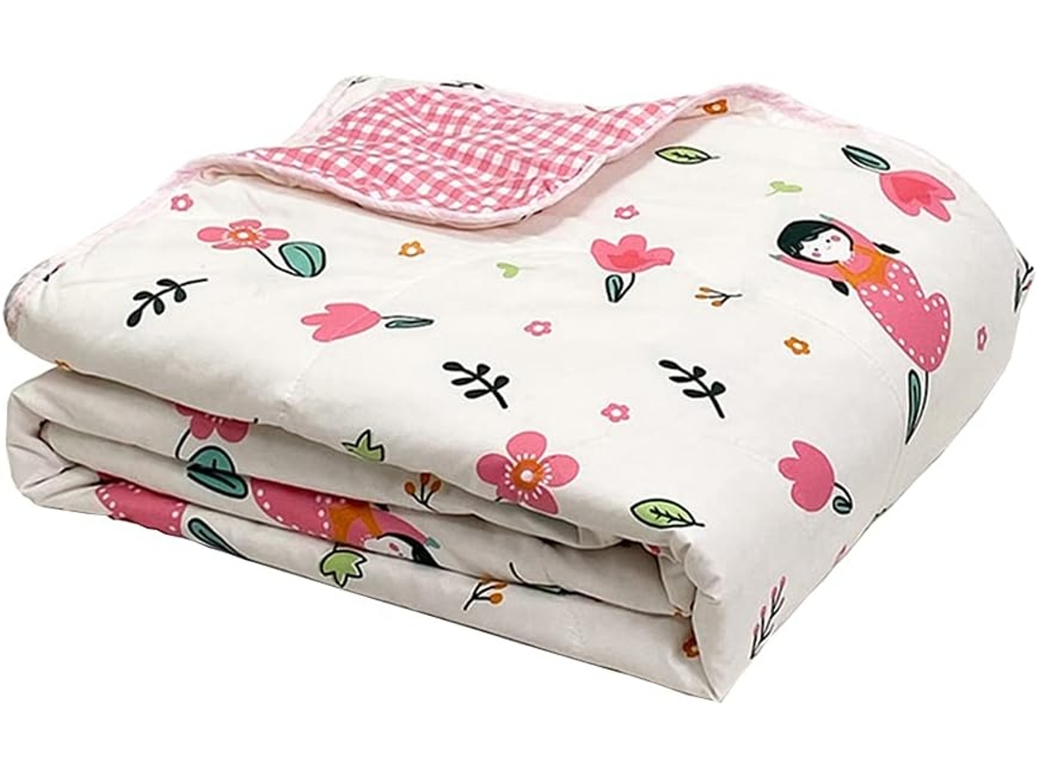 Colcha Reversível Acolchoada Fansu Capa de Cama com Estampa Ar Condicionado Conjunto Roupa para Sofá 200x230cm