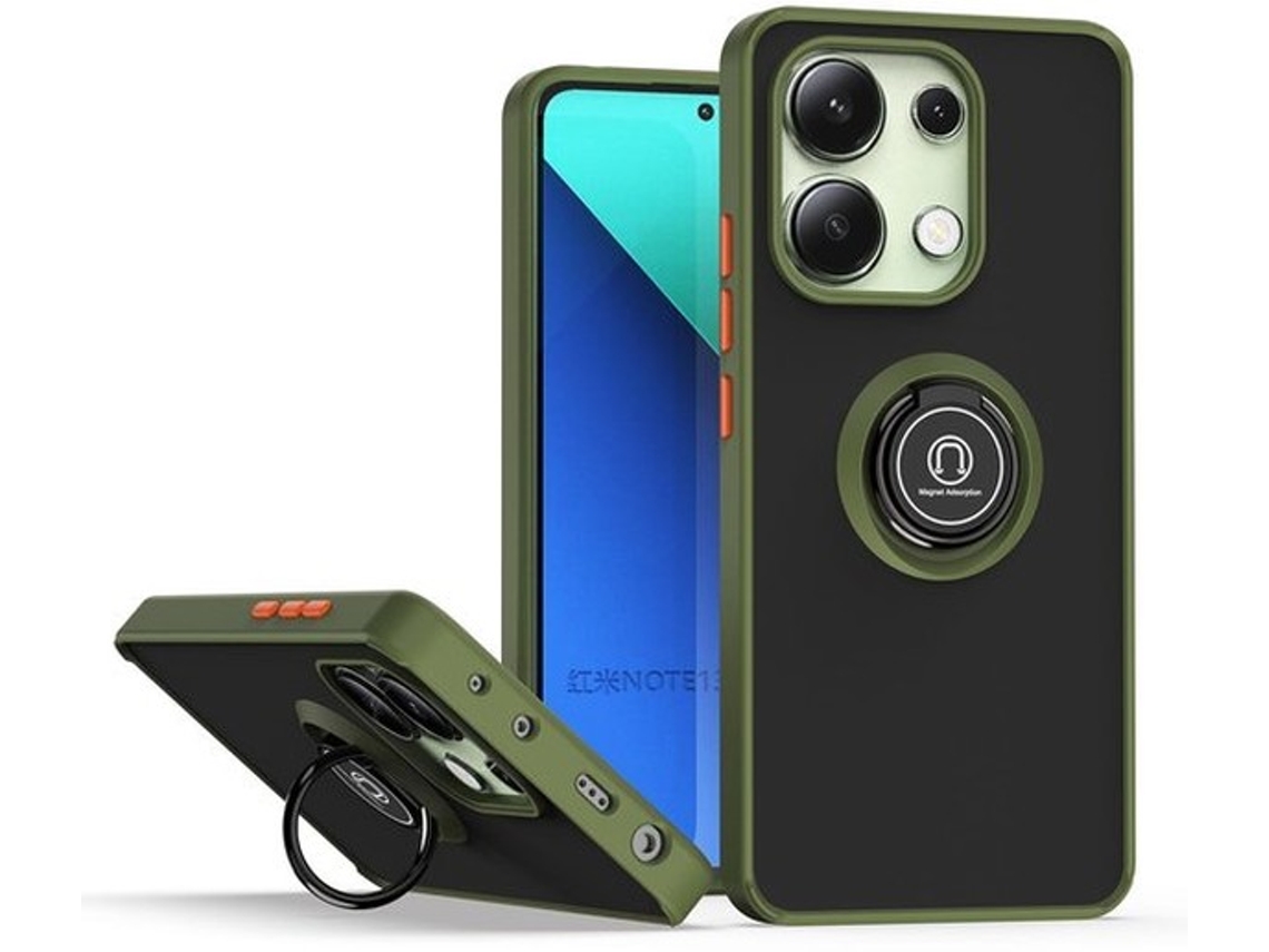 Escolha Sólida - Capa Para Xiaomi Redmi Note 13 4g - Resistente A Choques Com Suporte De Anel