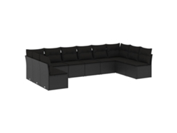 Garden Sofa Set, Garden Sofa Sets Vidaxl Preto Rattan / Vime (n/a)