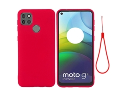 Capa De Silicone Líquido À Prova De Choque Com Cobertura Total Para Motorola Moto G9 Power Pure Color