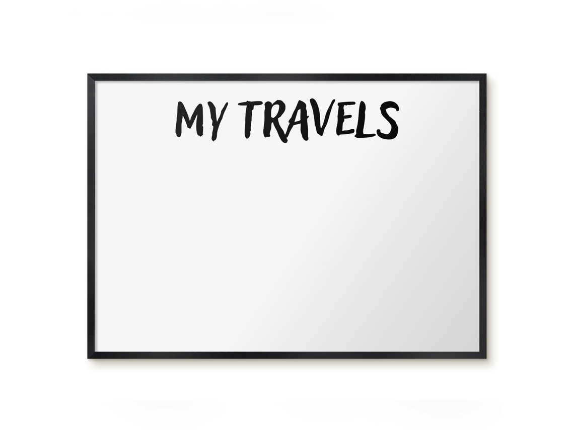 Magnetic Glass Board My Travels For The Hall Espelharte (70x50 Cm)