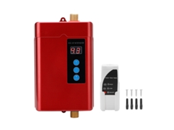 Aquecedor de água portátil elétrico instantâneo, 220v, 4000w, plugue, vermelho LAXISCREED