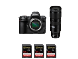 Z8 + Z 70 200mm F/2.8 Vr S + 3 Sandisk 64gb Uhs ii 300mb/s Máquina Fotográfica Híbrida Full frame + Ebook Pricedirect NIKON