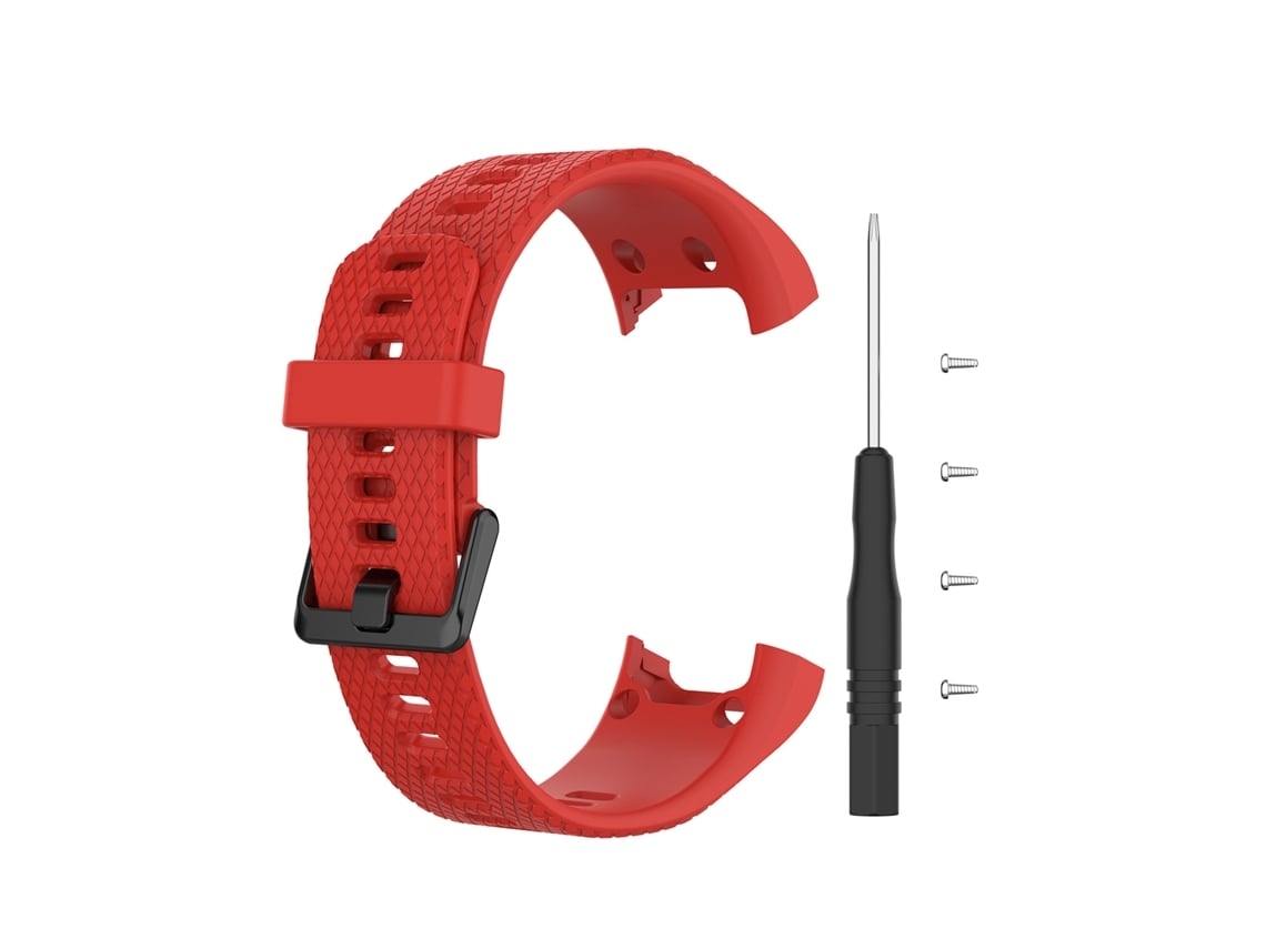 Lurelia Pulseira De Silicone Ajustável, Compatível Com Smartwatch Garmin Vivosmart Hr (vermelho)