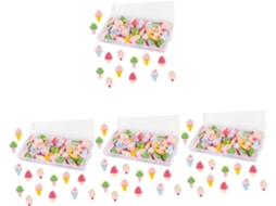 Conjunto De 60 Tachinhas Multifuncionais Em Formato Sorvete Para
