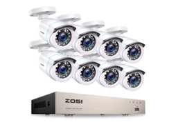 Kit Videovigilância ZOSI com 8 Câmaras Brancas