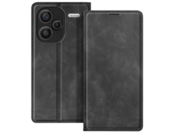 Capa Fólio Para Xiaomi Redmi Note 13 Pro Plus Pele Magnética Preto .