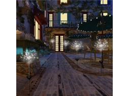 Unidades Luzes De Fogo De Artifício Solares, 120led, 8/2 Modos De Iluminação Para Jardim, Quintal, Calçada, Festas