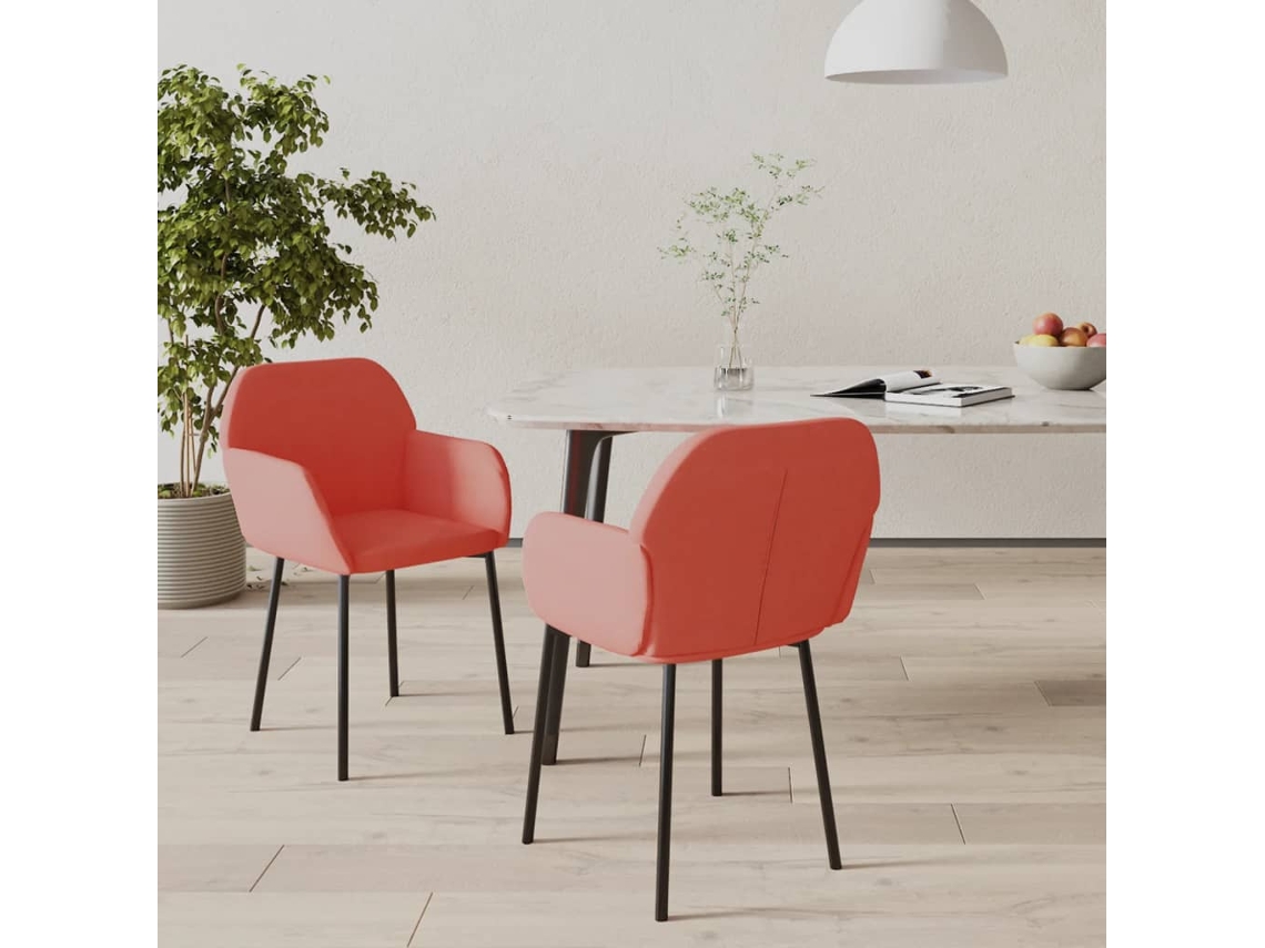 Vidaxl Cadeiras De Jantar 2 Pcs Veludo Rosa