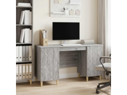 Vidaxl Mesa Sonoma Cinzento 142,5 X 50 X 75 Cm Derivados De Madeira