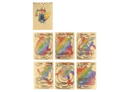 Walshlxq conjunto de 55 Cartas Periféricas de Animação com Palavras em Inglês e Padrões Bonitos, Colecionáveis Dourados