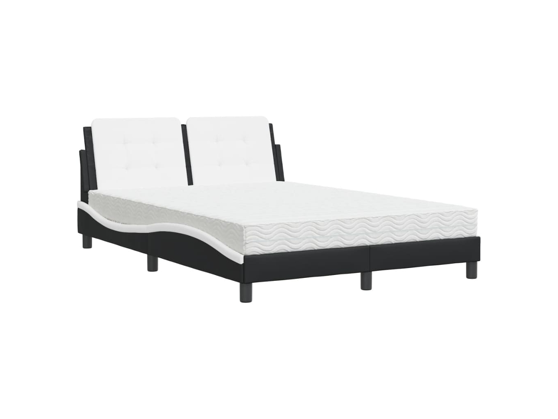 Bed, Beds Vidaxl Preto Couro Artificial (120 X 200 Cm)