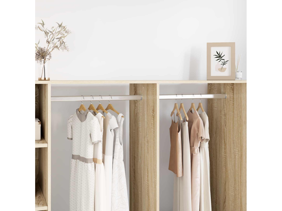 Vidaxl Viga De Closet 12 Unid. Prateado 864 X 15 X 29 Mm