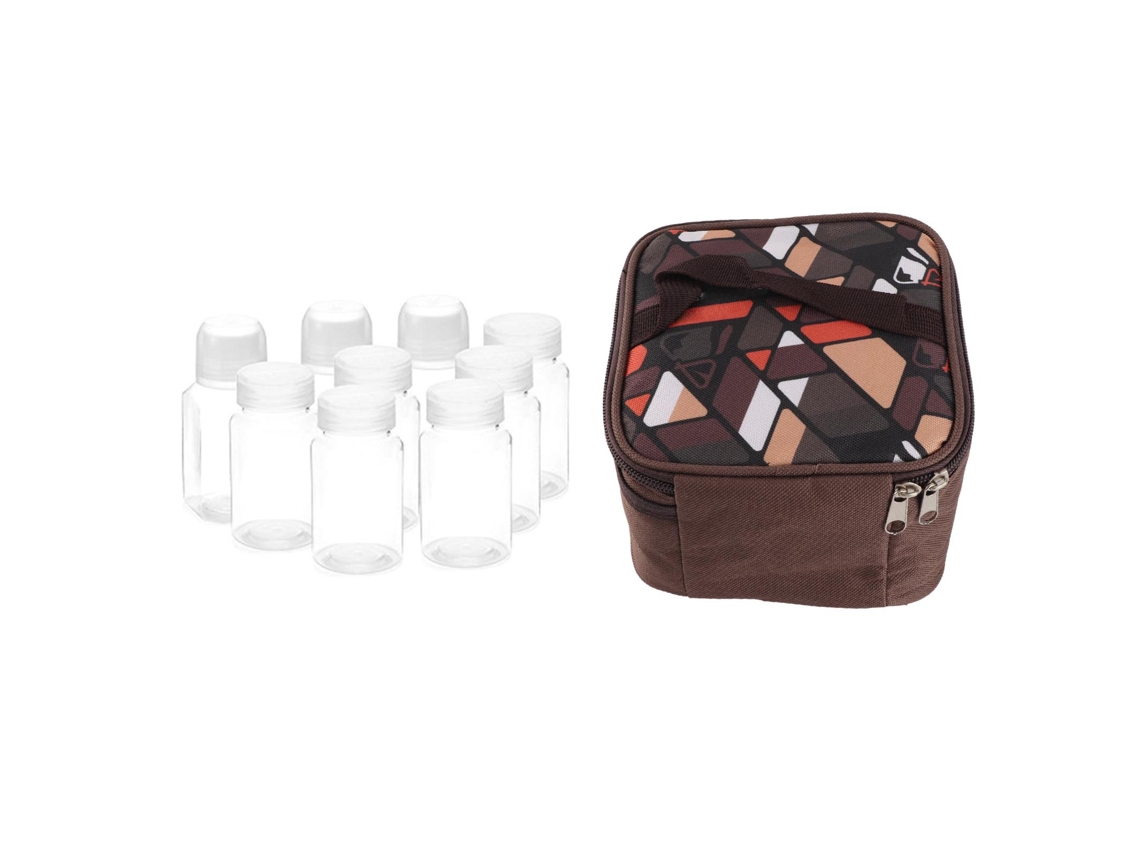 Conjunto de Frascos de Tempero Portátil para Camping