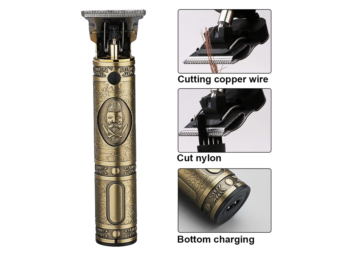 Máquina De Cortar Cabelo Elétrico Para Barbeiro E Casa Conjunto De Tijela Usb Com Pente, Pincel E Toalha De Barbeiro