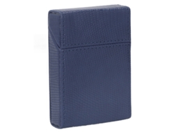Estojo de Cigarros para Homem 20pcs Cigarros Médios Estampa Lagarto Pu Azul Portátil S/MARCA