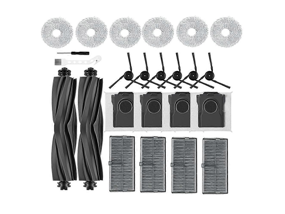 Para Aspirador Robô L40 Ultra/ X40 Ultra/ X40 Master/ P10/ P50 Pro Ultra: Escova Lateral Principal, Esfregão E Filtro.