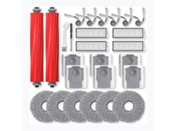 Kit Com 26 Acessórios De Reposição Para O Aspirador Robô Roborock Qv 35a / Qv 35s: Escova Principal, Escova Lateral, Panos De Limpeza E Saco Para Pó.