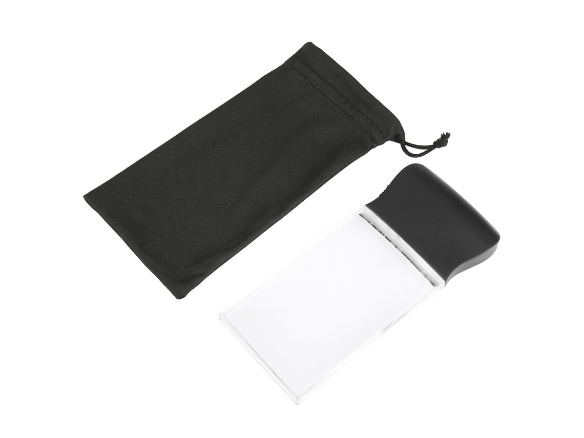 Lupa De Leitura Com 3 Leds Retangular Grande Mão De Ácido Acrílico De Alta Definição