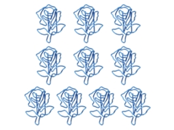 10 Clips De Papel Metálicos Em Forma De Rosa Azul, Para Escritório, Marcadores De Página, Caderno, Agenda E Livro.