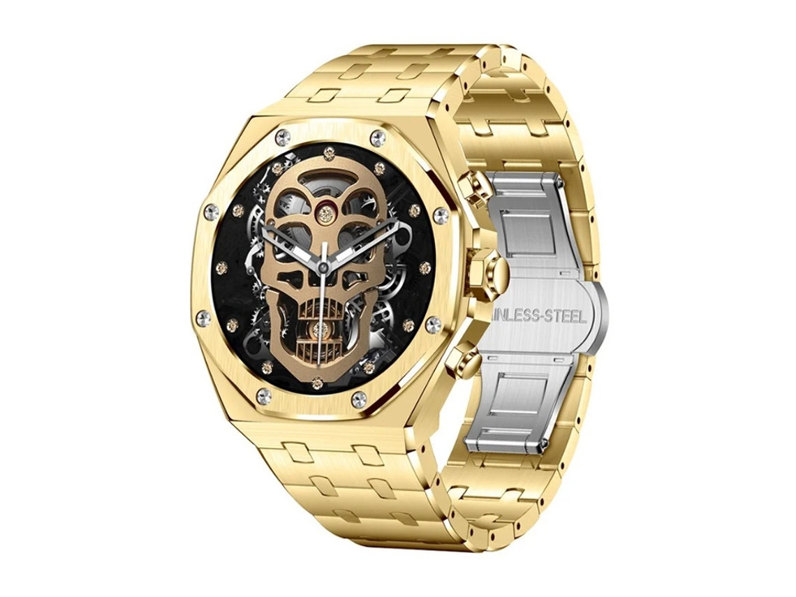 Smartwatch Empresarial Com Chamadas Bluetooth Tecido Grande Oxygênio No Sangue Sono E Monitoramento De Saúde Ouro Bestvite
