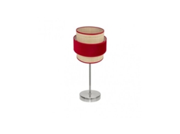 Reyes Lâmpada De Mesa 1x14 Níquel/vermelho Natural 43x18x18 Cm Fabrilamp