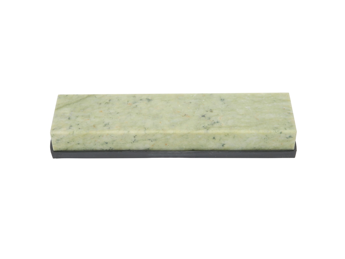 Pedra de Afiar Natural Greenstone 10000 grãos com base de silicone para Facas e Ferramentas | S/MARCA