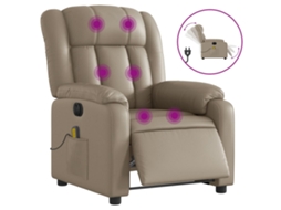 Electric Massage Recliner Chair, Electric Massage Recliner Chairs Vidaxl Marrom Couro Artificial