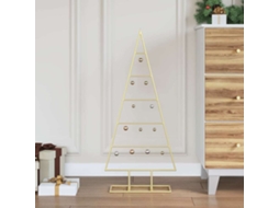 Vidaxl Árvore De Natal De Metal Ouro 90 Cm Aço Com Revestimento Em Pó