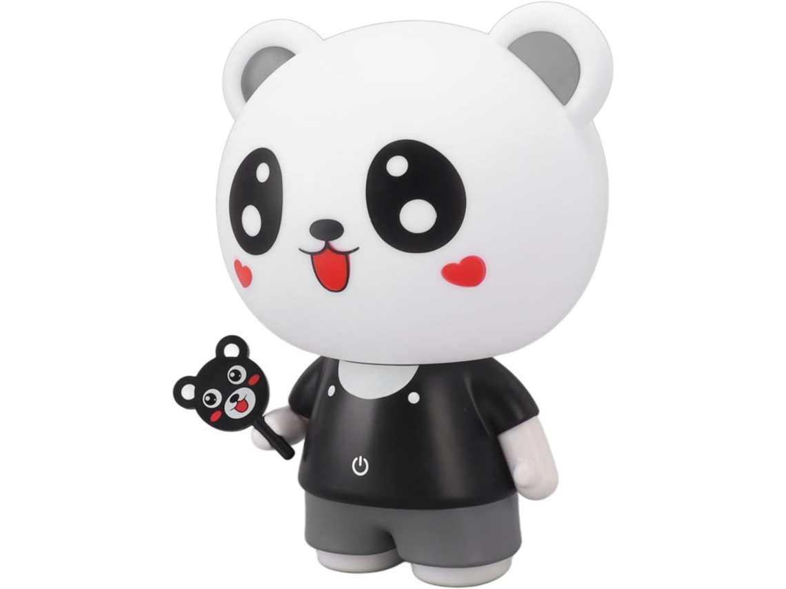 Luminária de mesa Aramox Cartoon, luz noturna LED em ABS, 3 níveis de intensidade ajustáveis por toque, USB, com luz.