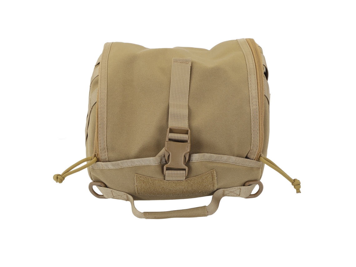 Bolsa de Armazenamento para Capacete de Camping Lona Anti arranhões Ajustável Khaki