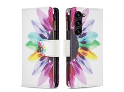 Capa De Couro Com Zíper E Estampa De Desenho Colorido Para Samsung Galaxy S23+ 5g