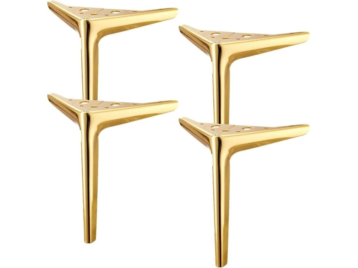 Pés De Móveis Em Metal,pés Triangulares Para Mesa Diy,pés De Sofá Estilo Moderno,para Sofá,armário,cama,mesa,cadeira,conjunto De 4 Btforus (25 Cm)