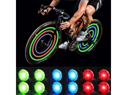 Lurelia Luz De Bicicleta Luzes Multicoloridas Para Rodas De Bicicleta Com Baterias Inclusas, Impermeável Para Maior Segurança Ao Pedalar