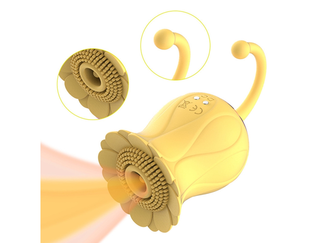 Vibrador De Massagem De Suco Rosa De 10 Frequncias Para Mulheres (amarelo) Yizhood