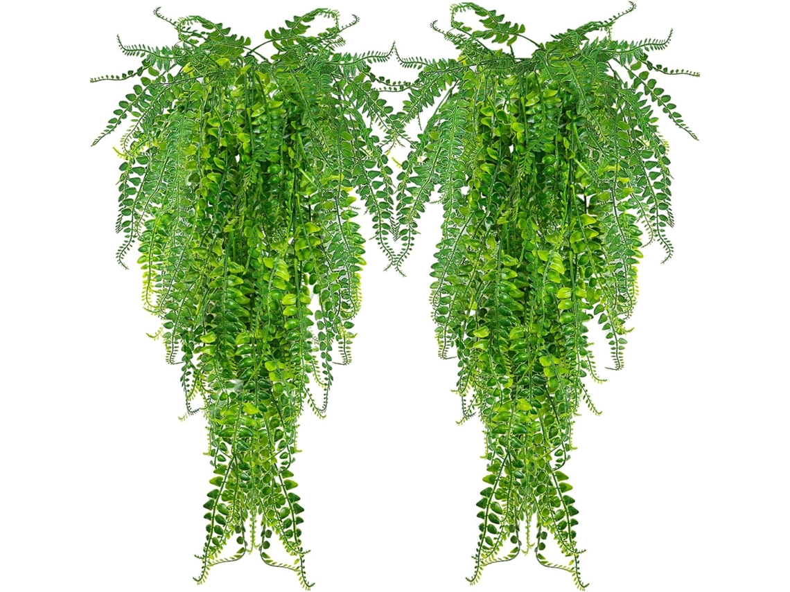 2 Peças. Decoração de Parede Artificial em Rattan com Folhas Persas BRILVIBERA