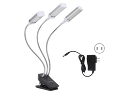 Luz de crescimento led 3 cabeças ajustável 360° 72w com timer plantas interiores S/MARCA