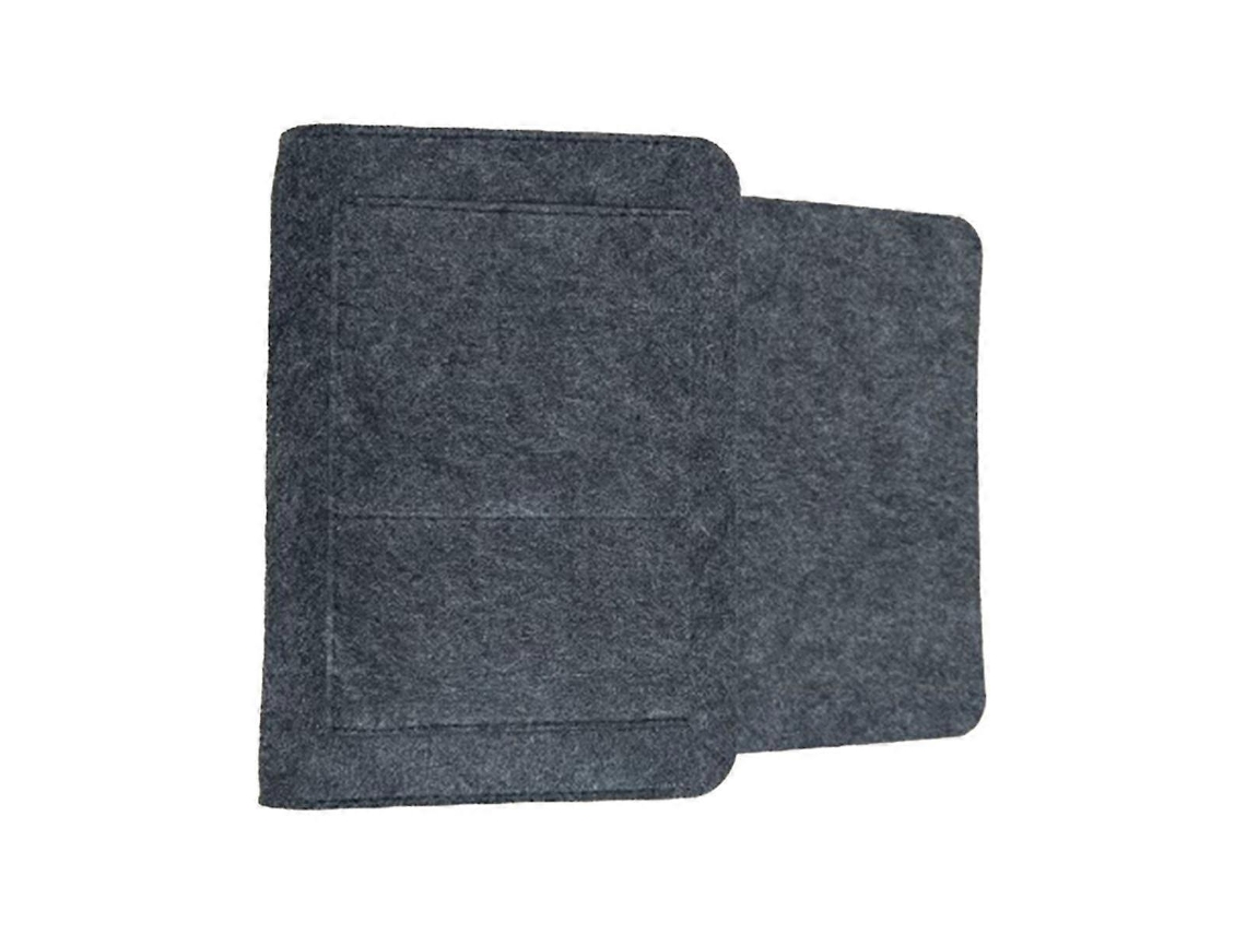 Organizador de cabeceira com bolsa de feltro antiderrapante, bolsa lateral de sofá, organizador de suspensão, Slowmoose cinza escuro