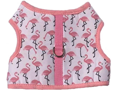 Peitoral para Cães  Flamingo (Rosa - 51cm - Poliéster - S - Porte Médio)