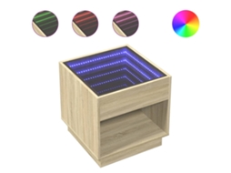 Mesa de centro Infinity Led Lights Carvalho Sonoma MAISON EXCLUSIVE (50x50x50 cm)