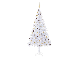 Vidaxl Árvore De Natal Artificial Pré-iluminada C/ Bolas 910 Ramos