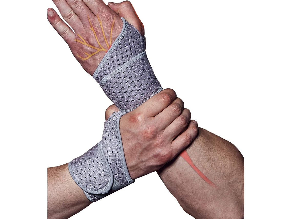 Pacote Com 2 Bandagens E Suportes Para Pulso Para Esportes Slowmoose
