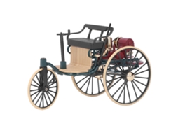 Primerox modelo de Triciclo Clássico em Liga Metálica 1:12 Decoração Residencial Retrô Verde