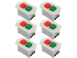 Conjunto De 6 Peças Com Interruptor Liga/desliga De Botão Para Máquinas Industriais