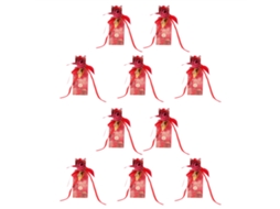 Conjunto de 10 Caixas Doces com Laços Decoração Padrão Flor Retro para Casamento Festa Presente com S/MARCA