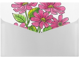 Pasta De Arquivo A4 Com Estampa Flor Pêssego, Pasta Plástica Com 6-bolsos, Organizador Portátil De Recibos E Papéis