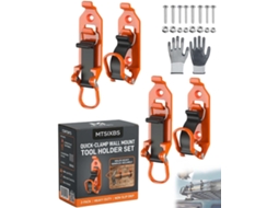 Kit De Suporte Pá Em Metal E Borracha Reforçado, Suporte Machado Rack De Teto Caminhonete, Grampos De